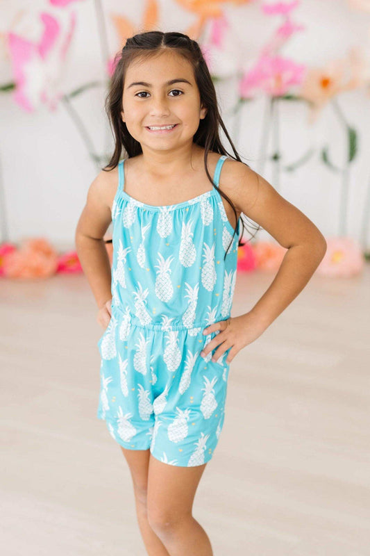 Pineapple Party Strappy Play Romper - Mila & Rose ® - Flyclothing LLC