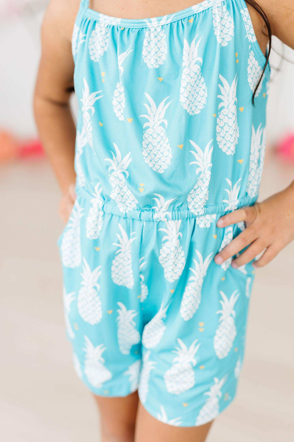 Pineapple Party Strappy Play Romper - Mila & Rose ® - Flyclothing LLC