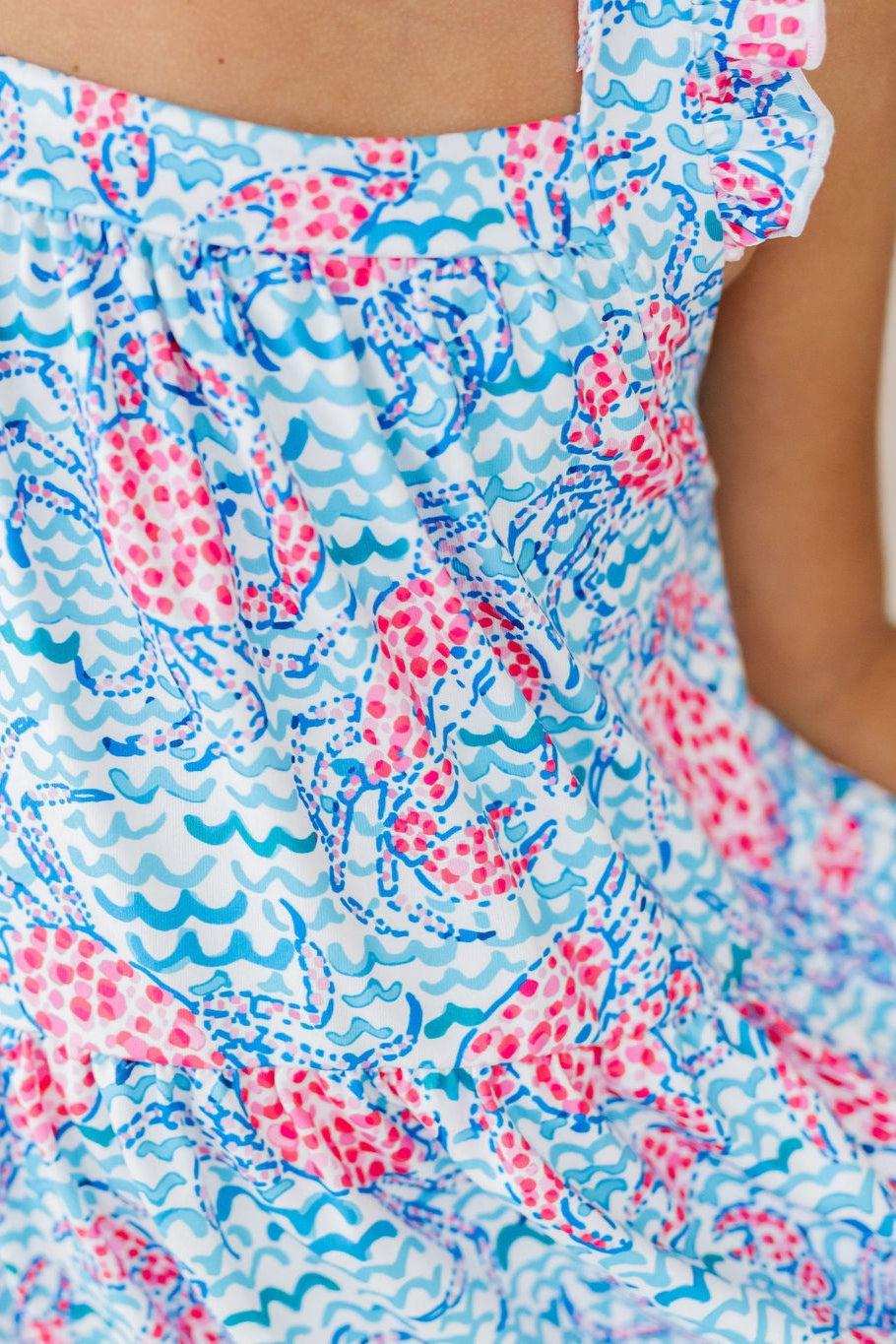 Crab Walk Ruffle Cross Back Dress - Mila & Rose ® - Flyclothing LLC