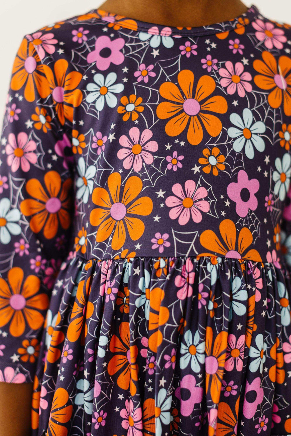 Haunted Garden 3/4 Sleeve Pocket Twirl Dress - Mila & Rose ® - Flyclothing LLC