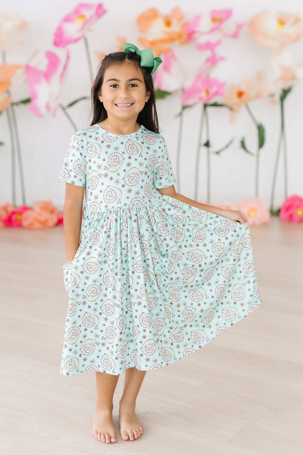 SALE Spring Snails S/S Pocket Twirl Dress - Mila & Rose ® - Flyclothing LLC