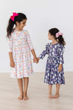 Tied with a Boo 3/4 Ruffle Twirl Dress - Mila & Rose ® - Flyclothing LLC