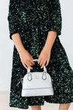 Hunter Green Velvet Sequin Dress - Mila & Rose ® - Flyclothing LLC