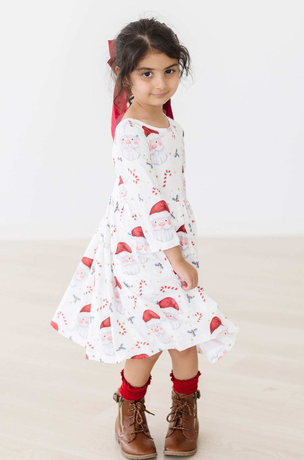 Mistletoe Magic 3/4 Sleeve Pocket Twirl Dress - Mila & Rose ® - Flyclothing LLC