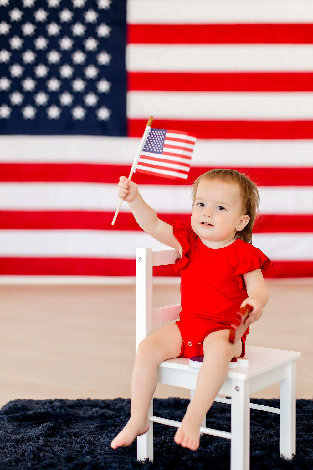 Red S/S Flutter Bodysuit - Mila & Rose ® - Flyclothing LLC