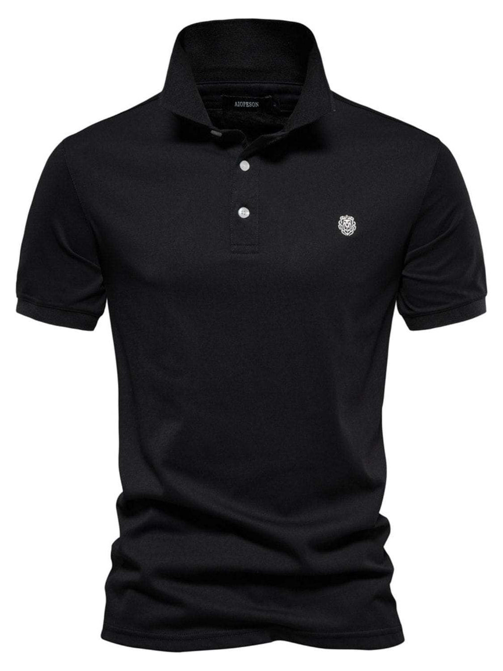 Men's Embroidered Collared Short Sleeve Polo - Trendsi - Flyclothing LLC