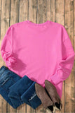 High-Low Round Neck Long Sleeve Sweatshirt - Trendsi - Flyclothing LLC