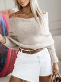 Long Sleeve Cropped Knit Top - Trendsi - Flyclothing LLC
