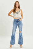 RISEN Full Size High Rise Distressed Flare Jeans - Trendsi - Flyclothing LLC