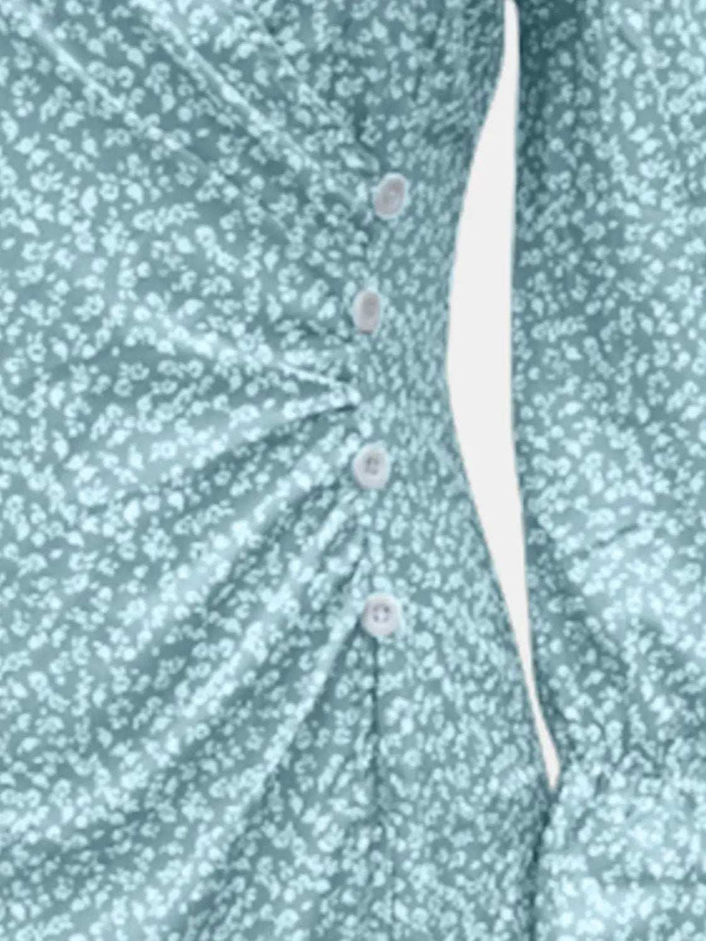 Full Size Printed Surplice Long Sleeve Midi Dress - Trendsi - Flyclothing LLC