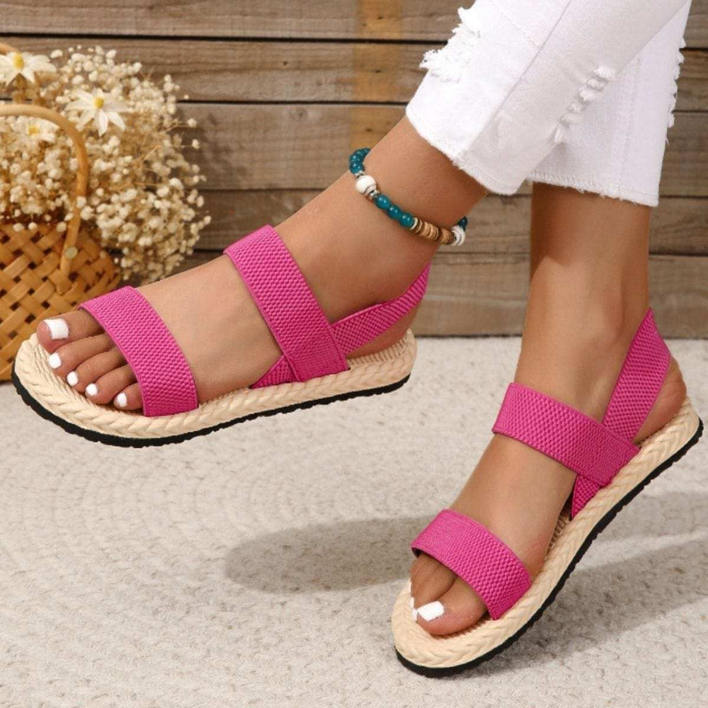 Open Toe Flat Sandals - Trendsi - Flyclothing LLC