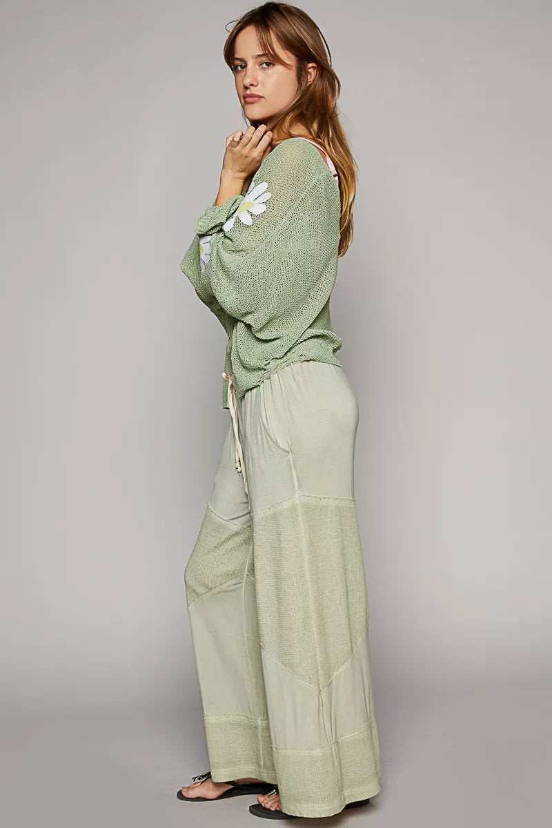 POL Elastic Waistband Wide Leg Pants with Drawstring - Trendsi - Flyclothing LLC