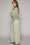 POL Elastic Waistband Wide Leg Pants with Drawstring - Trendsi - Flyclothing LLC
