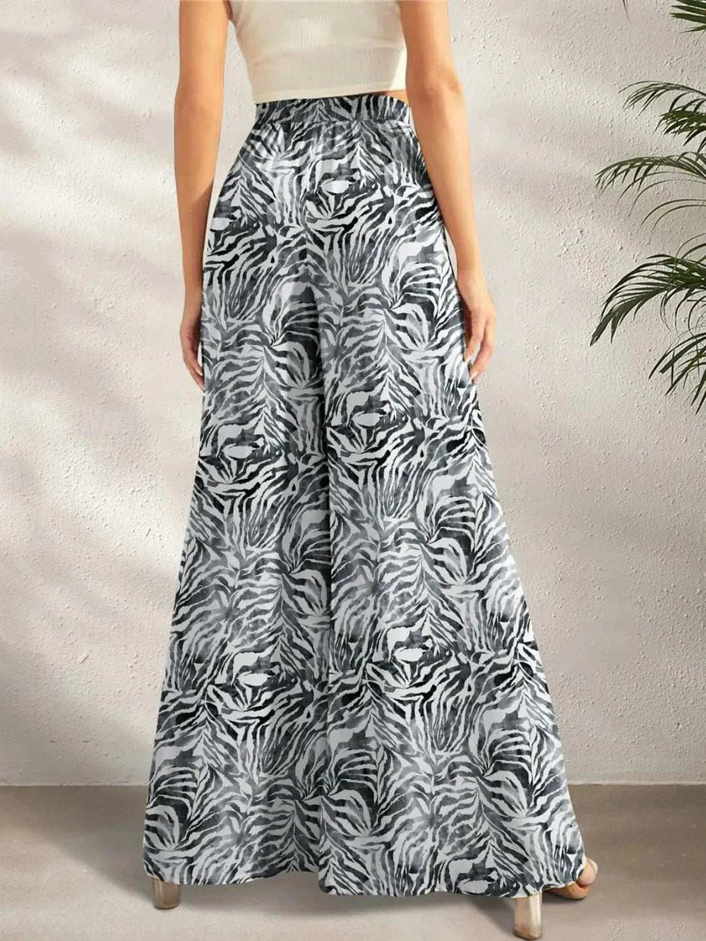 Printed Wide Leg Pants - Trendsi - Flyclothing LLC