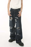 Distressed Wide Leg Pocketed Men's Jeans - Trendsi - Flyclothing LLC