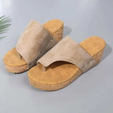 PU Leather Wedge Sandals - Trendsi - Flyclothing LLC