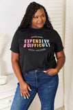 Simply Love Slogan Graphic Cuffed Sleeve T-Shirt - Trendsi - Flyclothing LLC