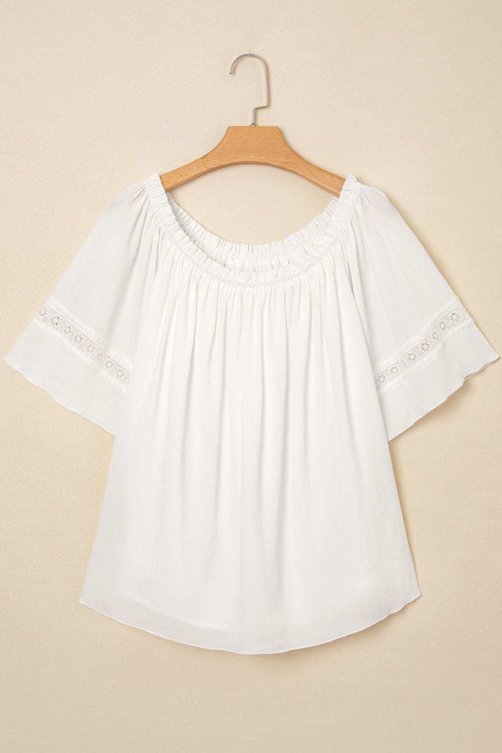 Lace Detail Off-Shoulder Blouse - Trendsi - Flyclothing LLC