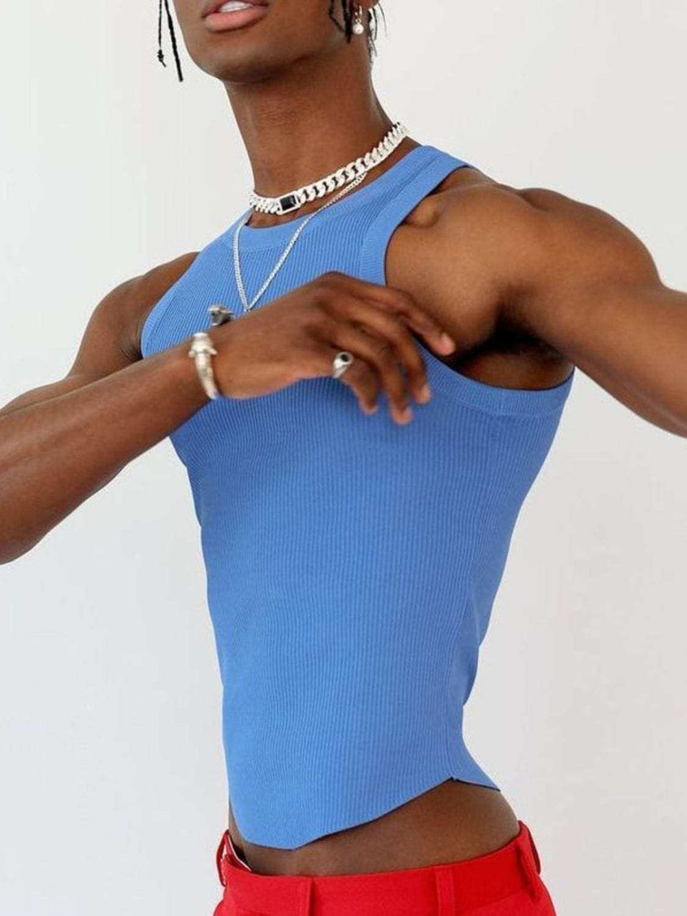 Men's Full Size Round Neck Tank Plus Size - Trendsi - Flyclothing LLC