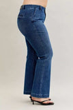 Judy Blue Full Size Mid Rise Bootcut Jeans with Welt Pockets Plus Size - Trendsi - Flyclothing LLC