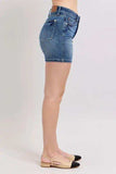 Judy Blue Full Size High Waist Denim Shorts Plus Size - Trendsi - Flyclothing LLC