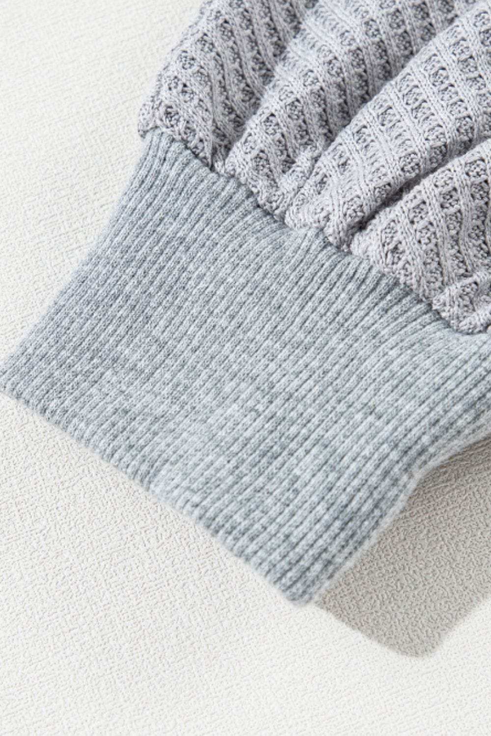 Raw Hem Round Neck Long Sleeve Sweatshirt - Trendsi - Flyclothing LLC