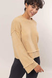 HYFVE Round Neck Dropped Shoulder Ribbed Sweater - Trendsi - Flyclothing LLC