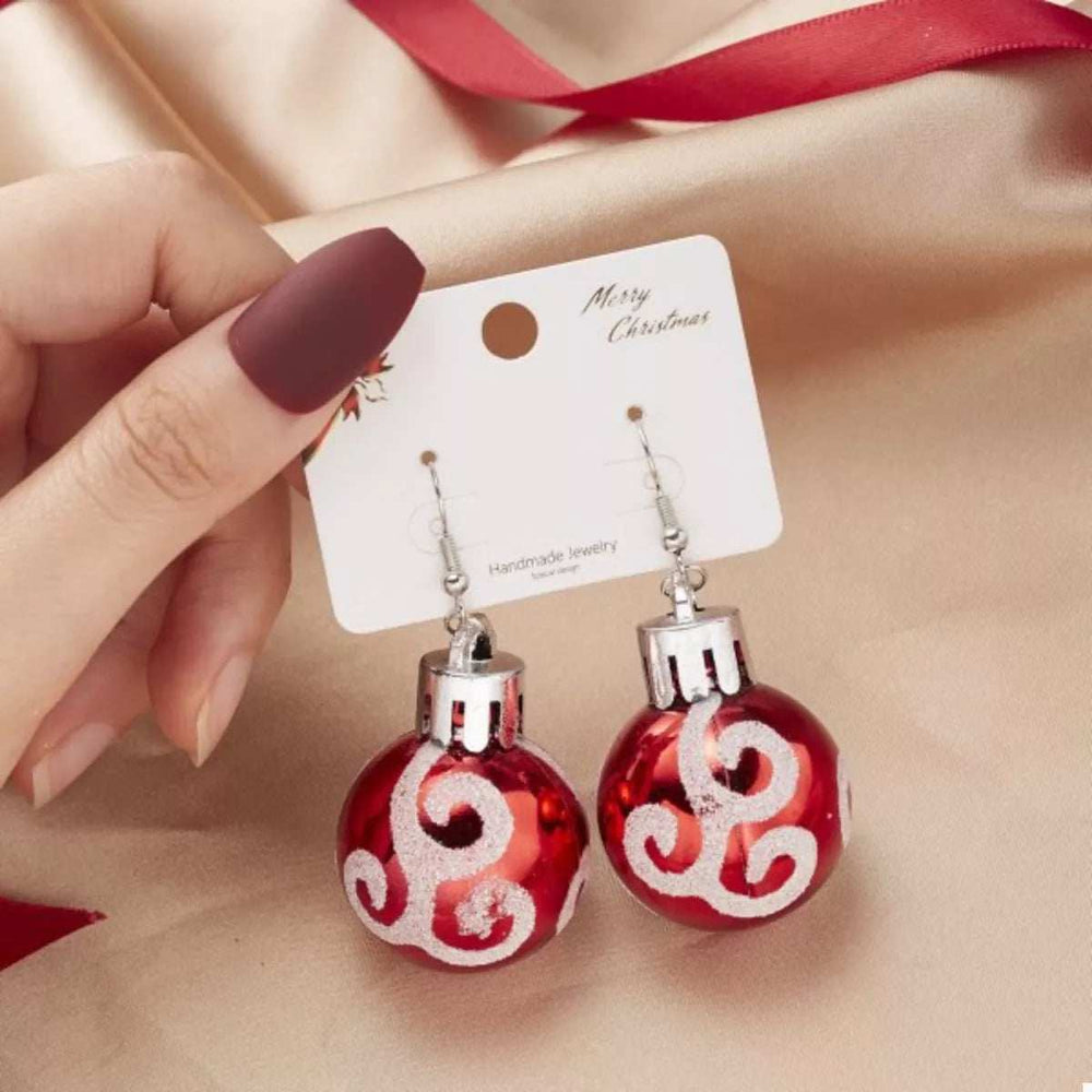 Christmas Ball Drop Earrings - Trendsi - Flyclothing LLC