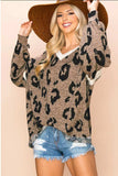Leopard V-Neck Long Sleeve Blouse - Trendsi - Flyclothing LLC