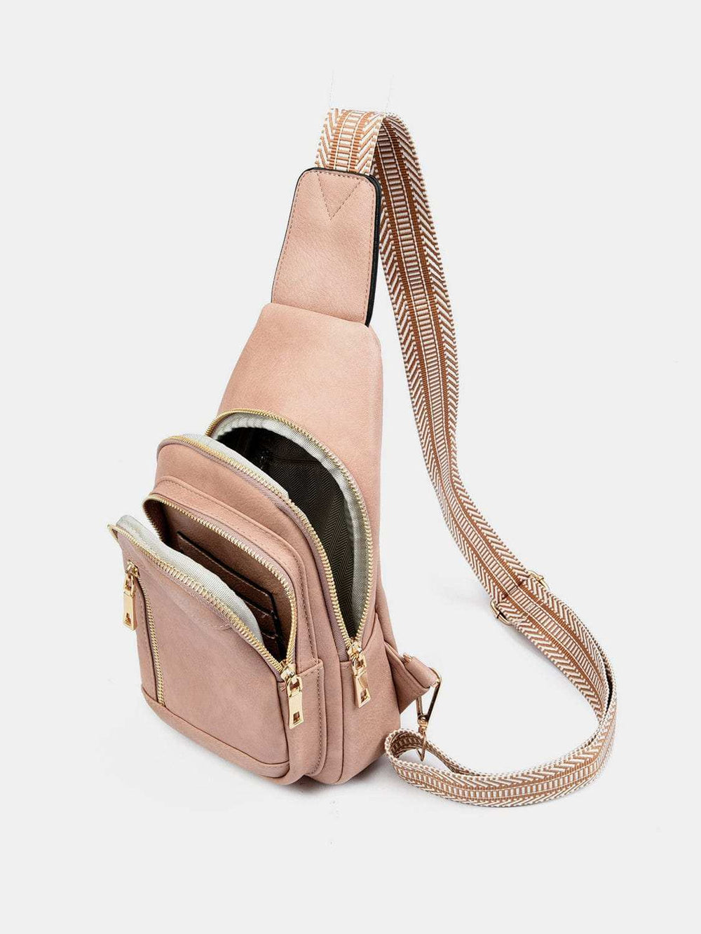 PU Leather Adjustable Strap Crossbody Bag - Trendsi - Flyclothing LLC