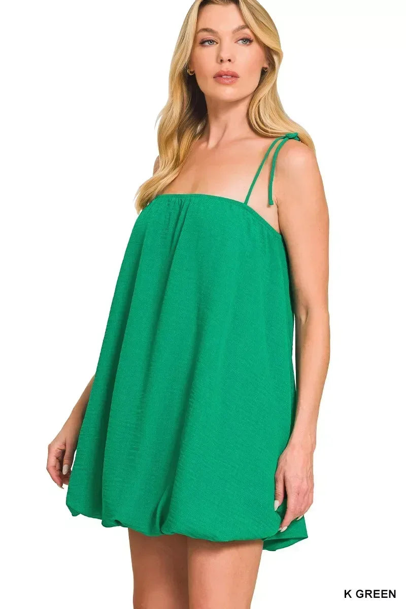 Zenana Woven Airflow Mini Bubble Dress - Trendsi - Flyclothing LLC