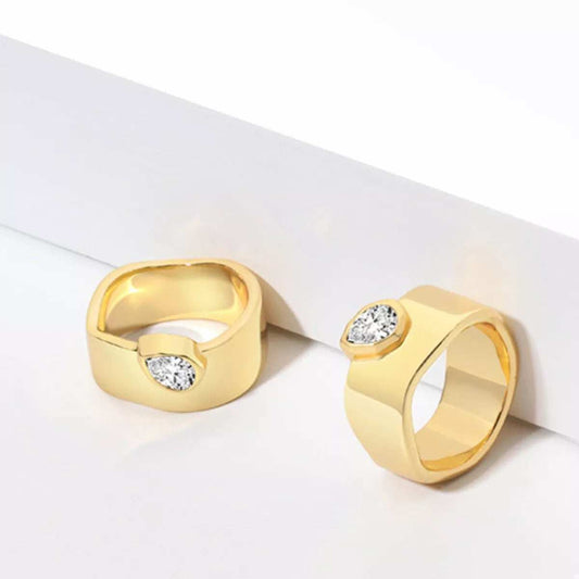 18K Gold-Plated Minimalist Design Ring - Trendsi - Flyclothing LLC