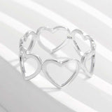 925 Sterling Silver Heart Ring - Trendsi - Flyclothing LLC