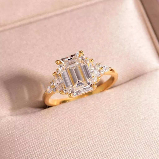 3 Carat Moissanite 925 Sterling Silver Rectangle Ring - Trendsi - Flyclothing LLC