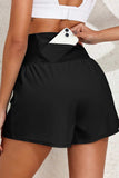 Pocketed High Waist Swim Shorts - Trendsi - Flyclothing LLC