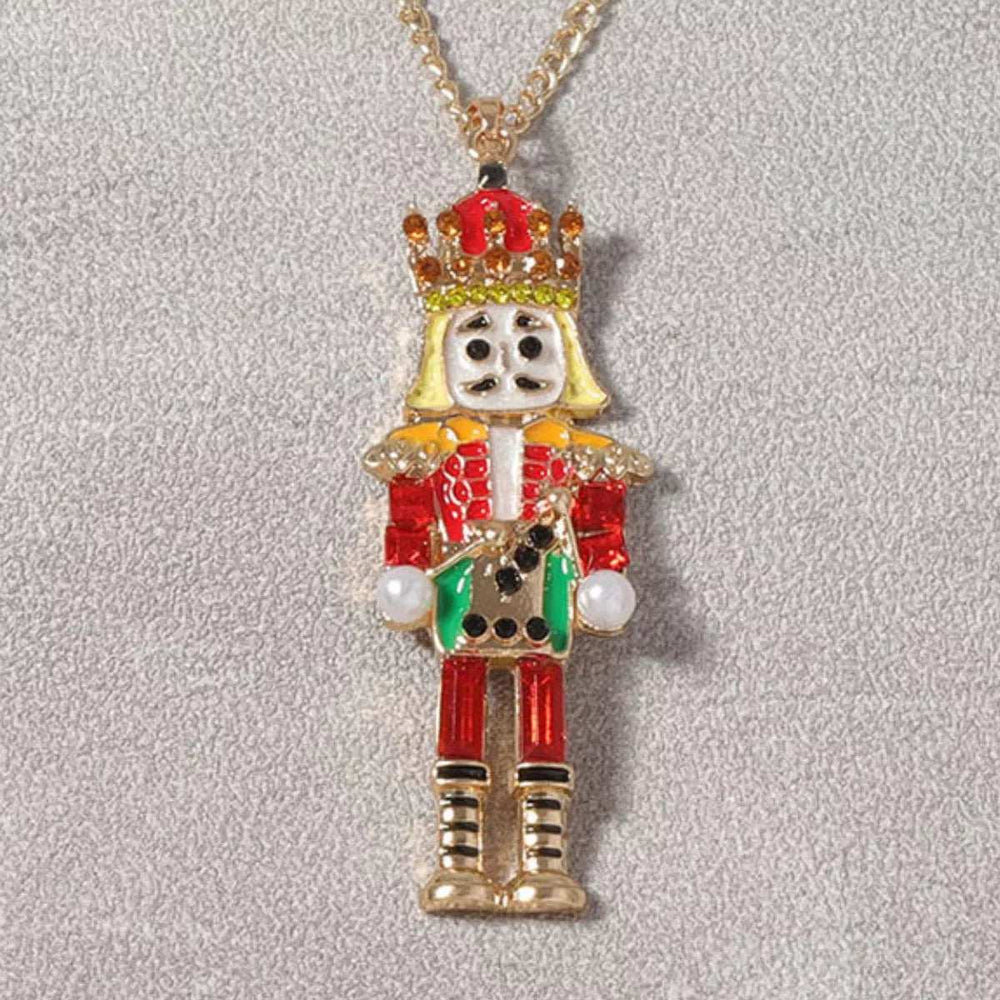 18K Gold-Plated Nutcracker Pendant Necklace - Trendsi - Flyclothing LLC