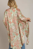 Umgee Full Size Mixed Print Open Front Kimono with Ruffle Sleeves Plus Size - Trendsi - Flyclothing LLC