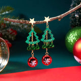 Christmas Tree Ball Drop Earrings - Trendsi - Flyclothing LLC