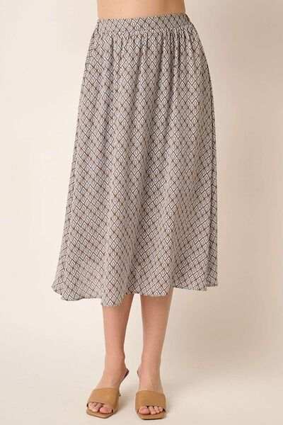 Mittoshop Printed Midi Skirt - Trendsi - Flyclothing LLC