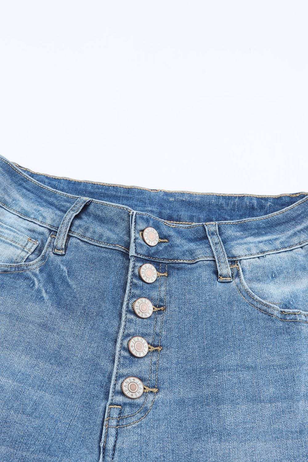 High Waist Button Fly Flared Jeans - Trendsi - Flyclothing LLC
