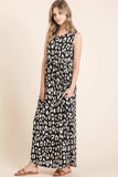 BOMBOM Leopard Maxi Dress with Pockets - Trendsi - Flyclothing LLC