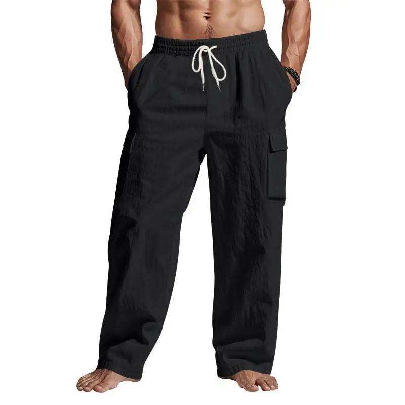 Men's Full Size Drawstring Pants with Pockets Plus Size - Trendsi - Flyclothing LLC