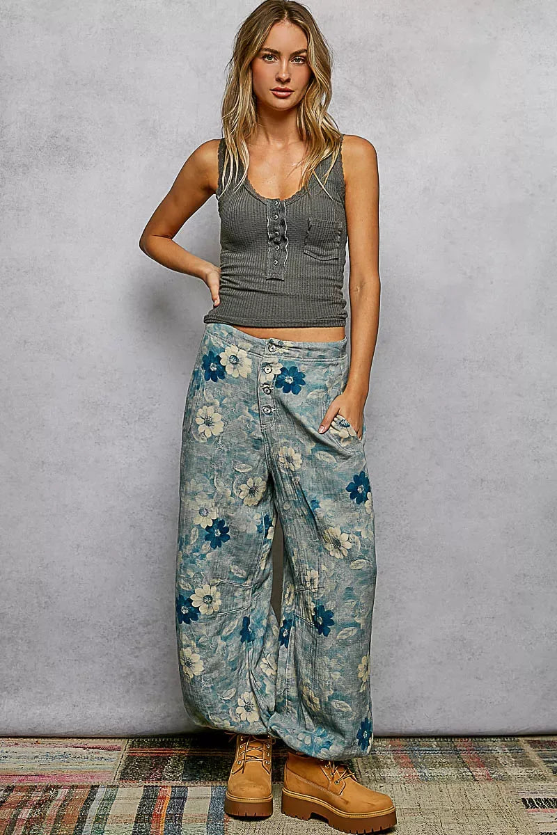 POL Lace Trim Tank with Front Button Closure - Trendsi - Flyclothing LLC