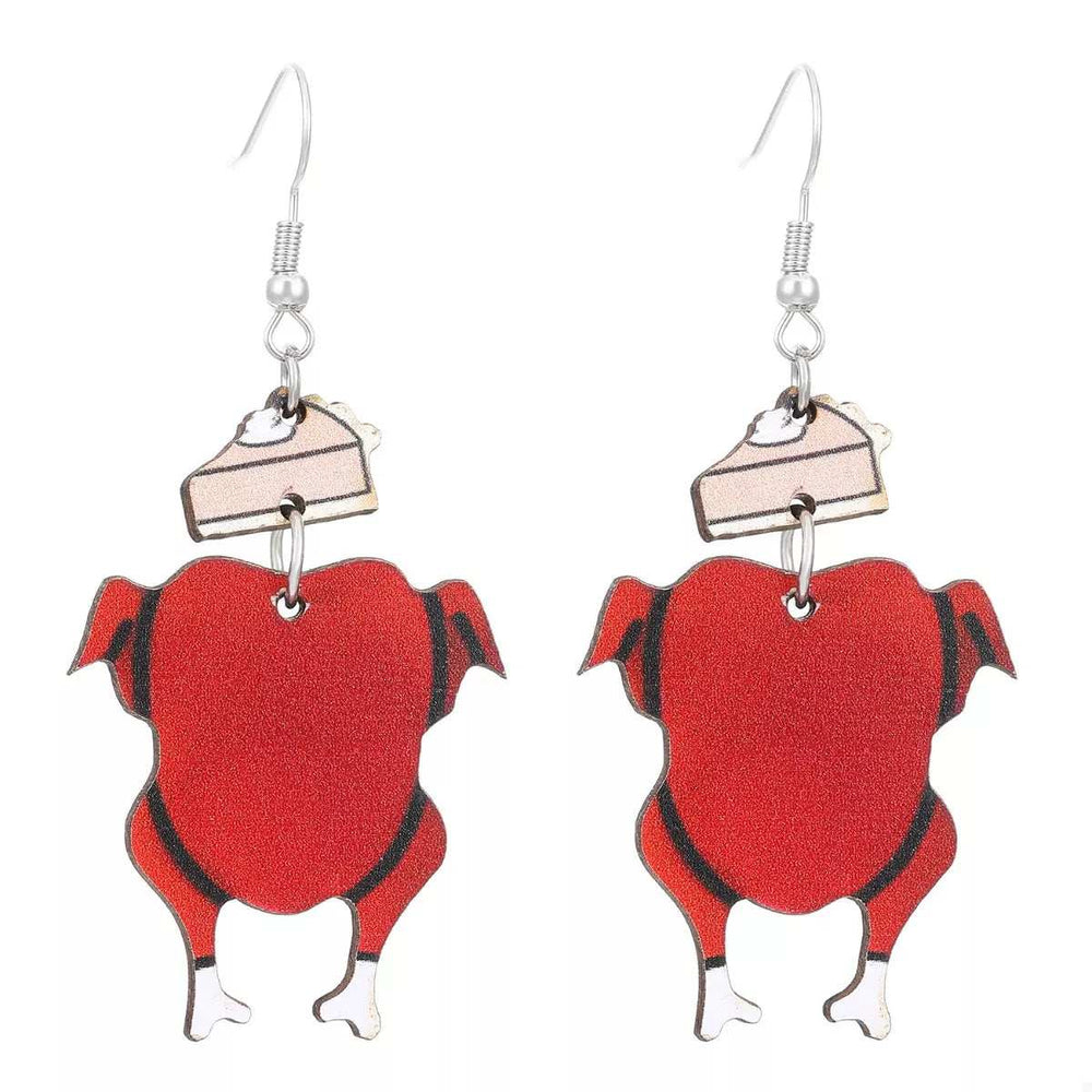 Thanksgiving Turkey Dangle Earrings - Trendsi - Flyclothing LLC