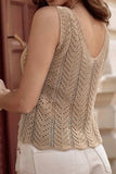 Openwork V-Neck knit Vest - Trendsi - Flyclothing LLC