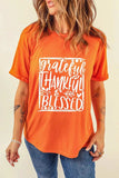 Letter Graphic Round Neck Short Sleeve T-Shirt - Trendsi - Flyclothing LLC