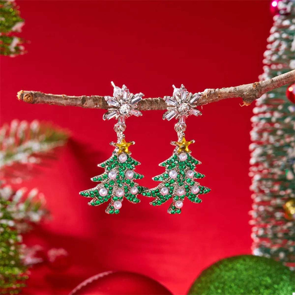 Christmas Tree Drop Earrings - Trendsi - Flyclothing LLC