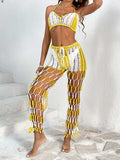 Cutout Halter Neck Top and Pants Two-Piece Swim Set - Trendsi - Flyclothing LLC