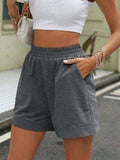 Elastic Waist Shorts - Trendsi - Flyclothing LLC