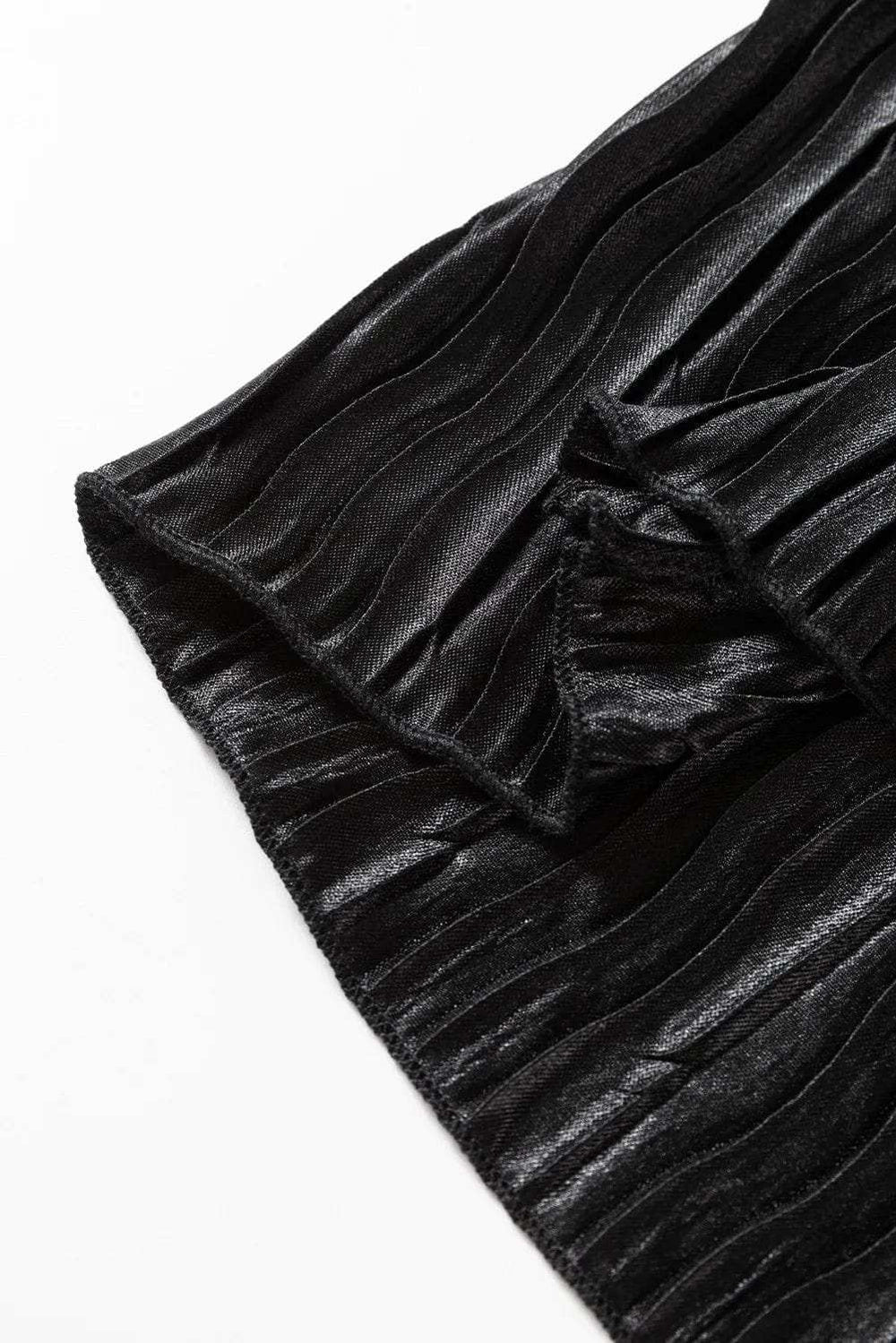 Tie Neck Long Sleeve Blouse - Trendsi - Flyclothing LLC